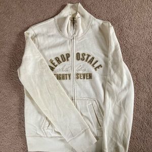 Off white Vintage Aeropostale zip up hoodie